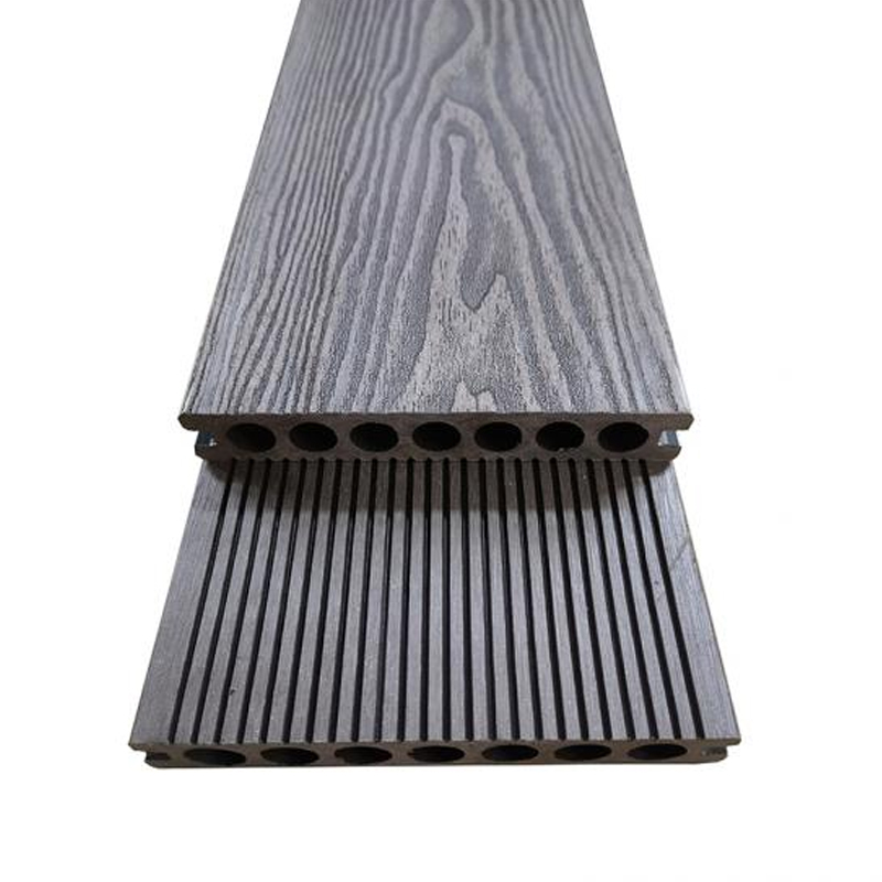 SRL-3D 148 x 23 mm Terrassendielen mit Holzmaserung und rundem Loch