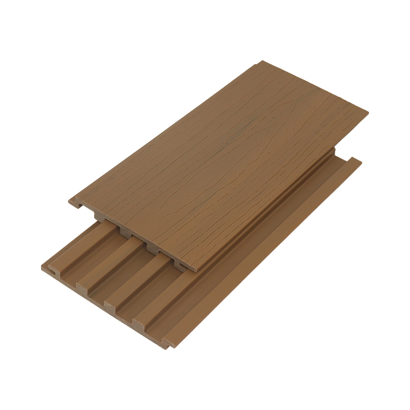 SRL-142*13mm Umweltfreundliche 3D-geprägte WPC-Wandpaneele werden zur Dekoration verwendet